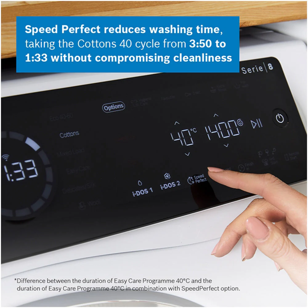 Bosch WNC25410GB Series 8 10.5+6kg Washer Dryer with 1400 Spin White - D Rated - Image 15