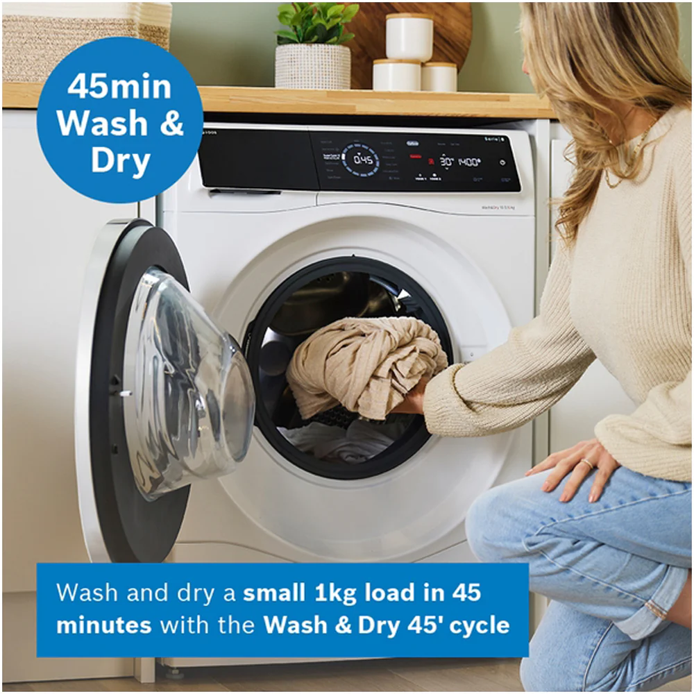 Bosch WNC25410GB Series 8 10.5+6kg Washer Dryer with 1400 Spin White - D Rated - Image 17