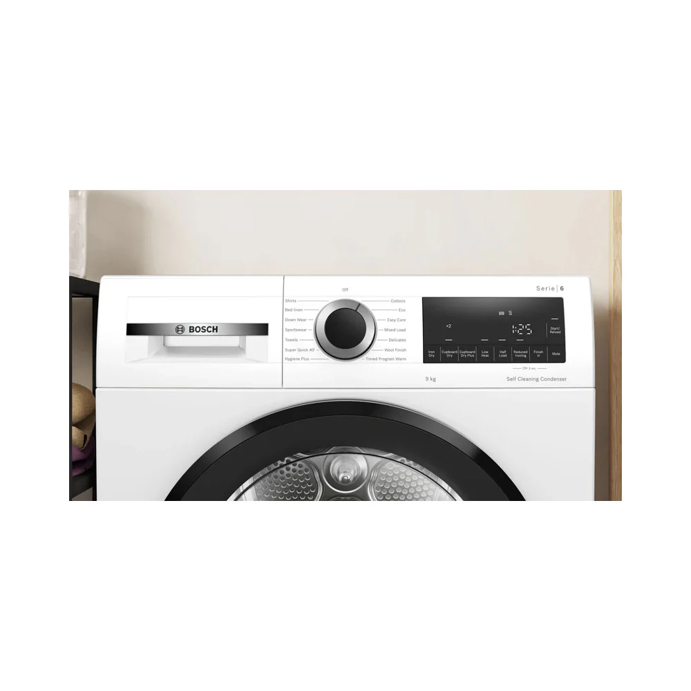Bosch WQG24502GB Series 6 9kg Heat Pump Tumble Dryer White - A+++ Rated - Image 4