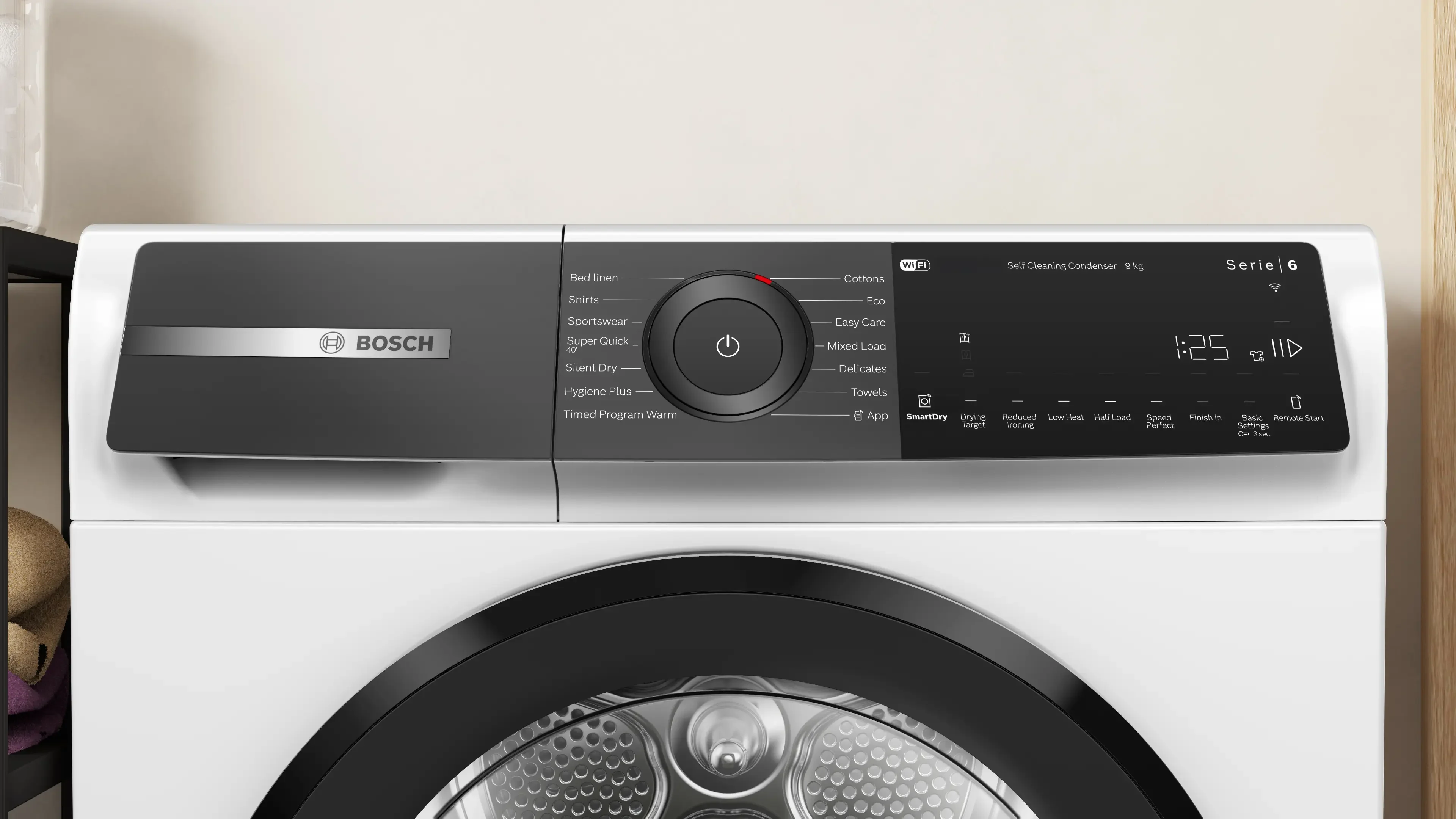 Bosch Series 6 WQH246D9GB Freestanding 9kg Heat Pump Tumble Dryer White - Image 2