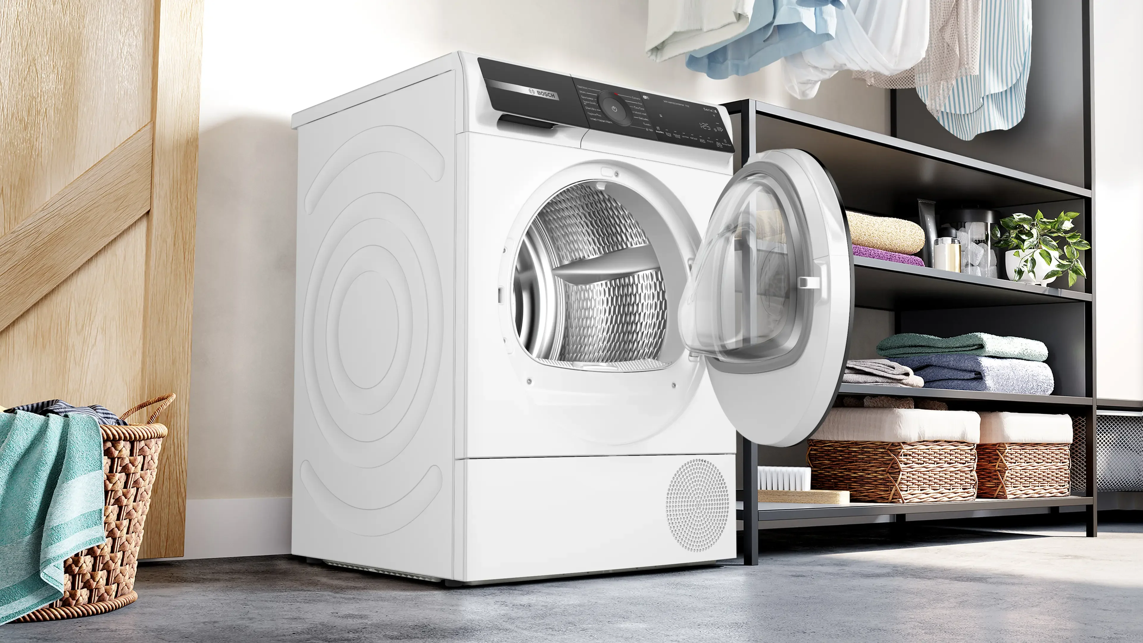 Bosch Series 6 WQH246D9GB Freestanding 9kg Heat Pump Tumble Dryer White - Image 4