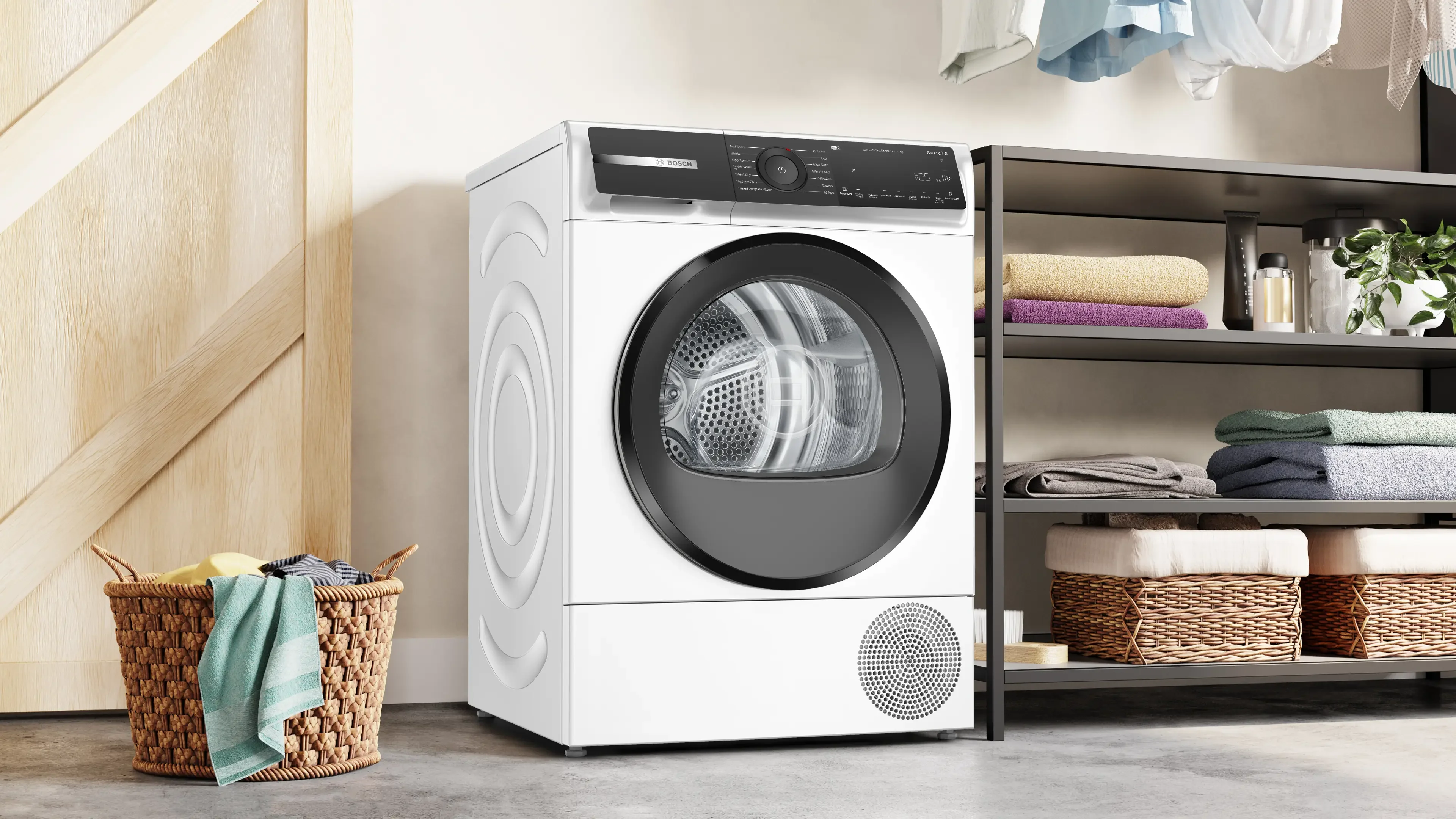 Bosch Series 6 WQH246D9GB Freestanding 9kg Heat Pump Tumble Dryer White - Image 5