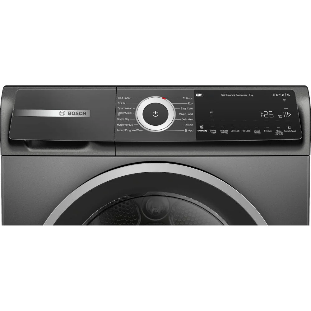 Bosch WQH246DRGB Series 6 Freestanding 9kg Heat Pump Tumble Dryer Grey - A+++ Rated - Image 3