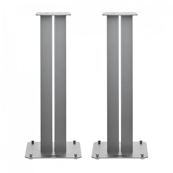 Bowers & Wilkins 606 S3 Bookshelf Speakers Oak with FS-600 S3 Silver Stands - Image 5
