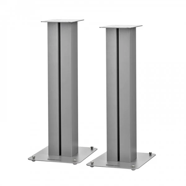 Bowers & Wilkins 607 S3 Bookshelf Speakers Oak with FS-600 S3 Silver Stands - Image 9