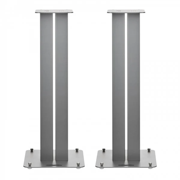 Bowers & Wilkins 607 S3 Bookshelf Speakers White with FS-600 S3 Silver Stands - Image 8