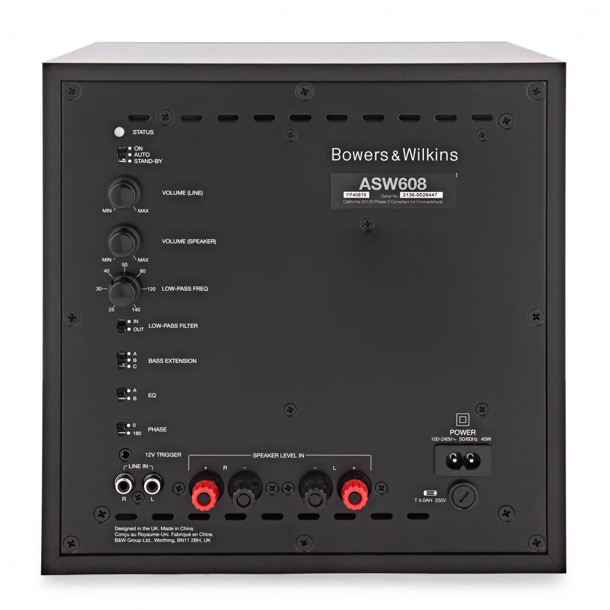 Bowers & Wilkins ASW608 Subwoofer Black - Image 5