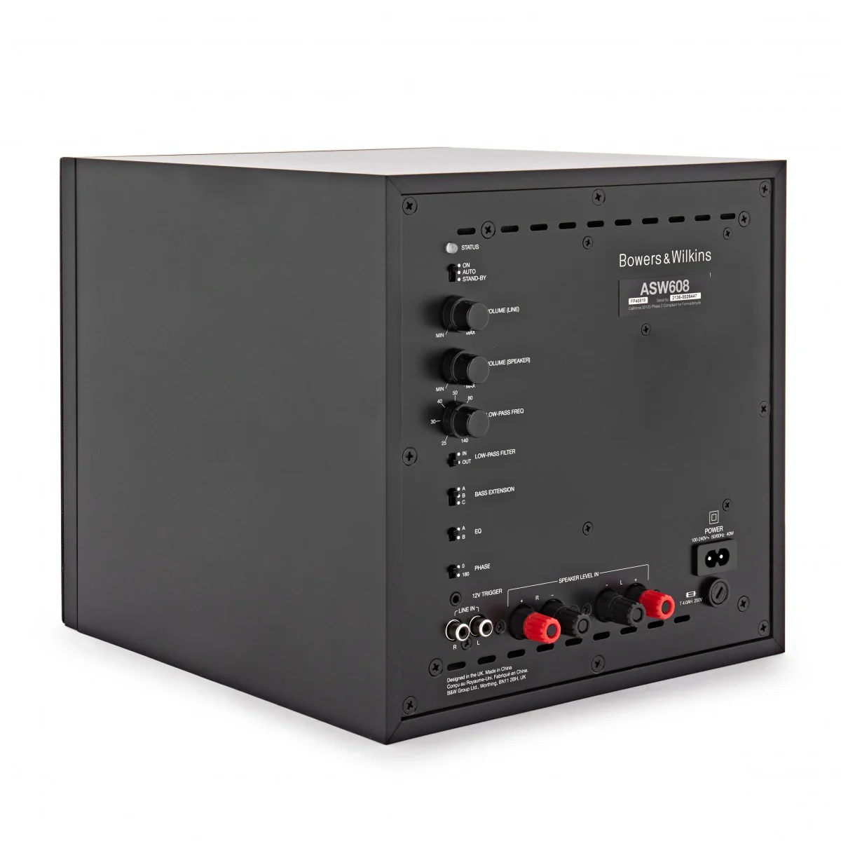 Bowers & Wilkins ASW608 Subwoofer Black - Image 6