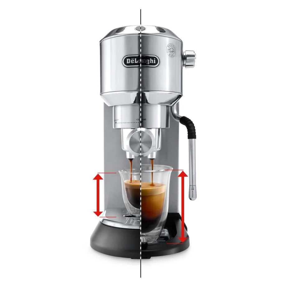 Delonghi EC885.M Dedica Arte Manual Espresso Coffee maker with Milk Frother - Silver - Image 2