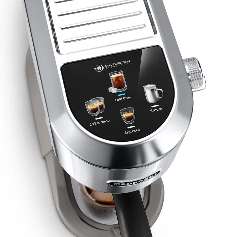 Delonghi EC890.M Dedica Duo with Advanced Milk Steam Wand Manual Espresso Machine Silver - Image 3