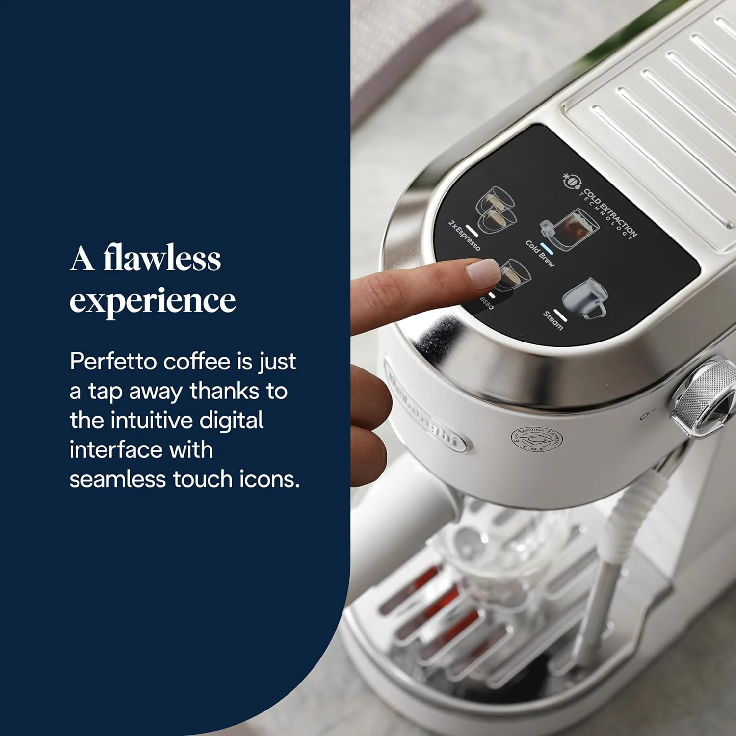 DeLonghi EC890.W Dedica Duo Manual Espresso Coffee Machine with Milk Frother White - Image 4