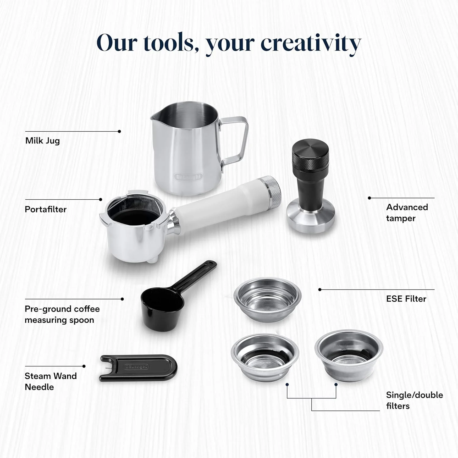 DeLonghi EC890.W Dedica Duo Manual Espresso Coffee Machine with Milk Frother White - Image 9