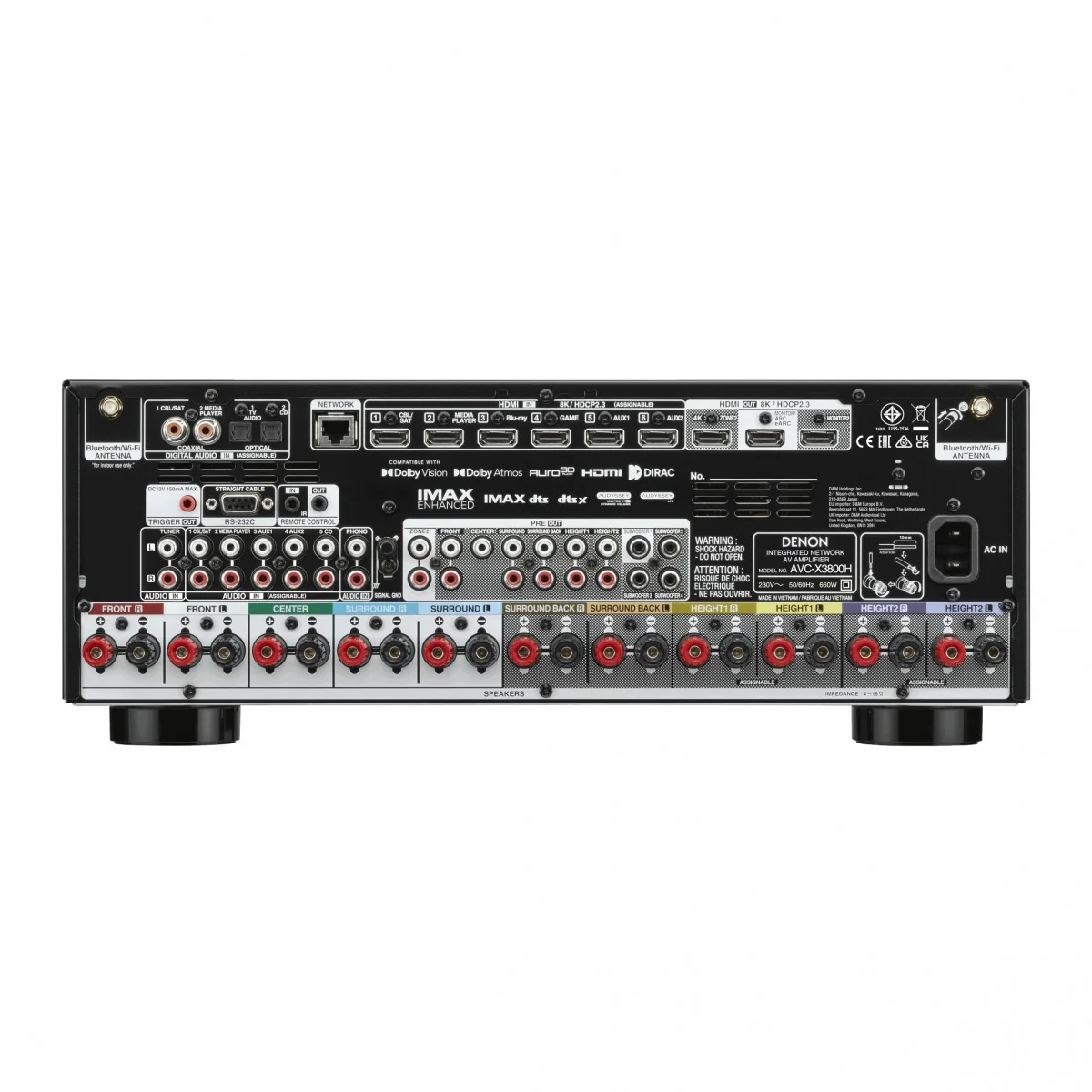 Denon AVC-X3800H 9.4 Ch 180W 8K AV Receiver with Monitor Audio Bronze 300 7G 5.1 Speaker Package - Image 8