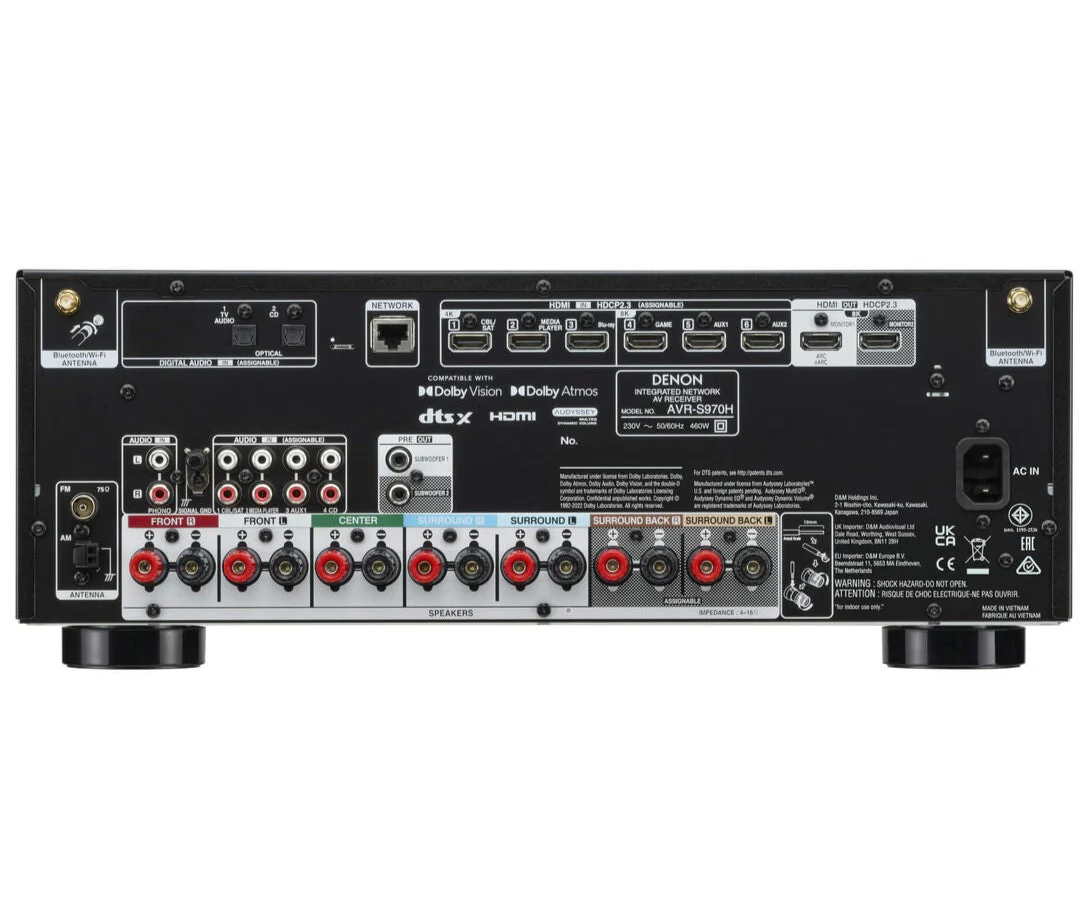 Denon AVRS970H AV Receiver With Wharfedale DX3 HCP 7.1 Speaker Package Black - Image 8