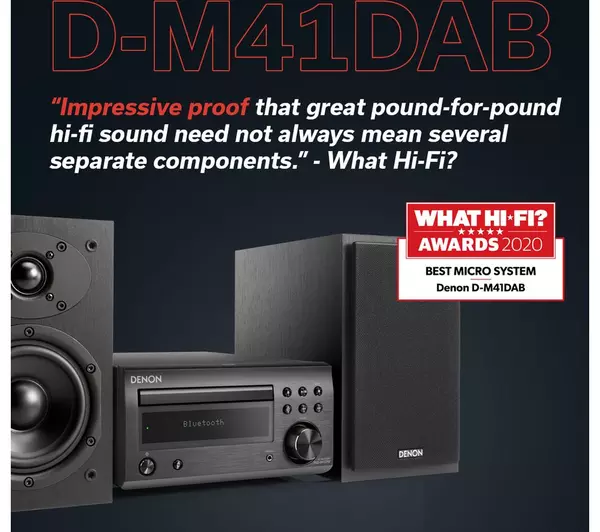 Denon DM41DAB DAB+ Mini HiFi System Black - Image 7