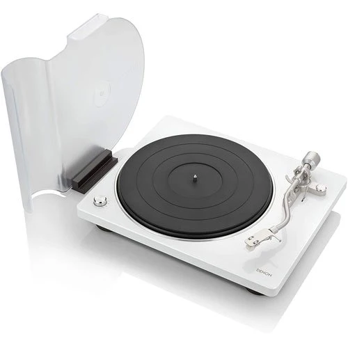 Denon DP400 Hi-Fi Turntable with Speed Auto Sensor in White - Image 2