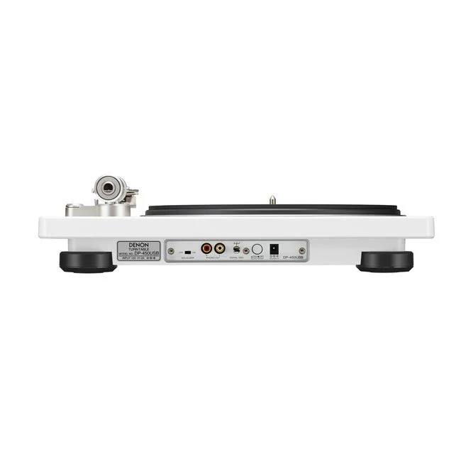 Denon DP450USB Hi-Fi Turntable with original S-Shape tonearm and USB White - Image 2