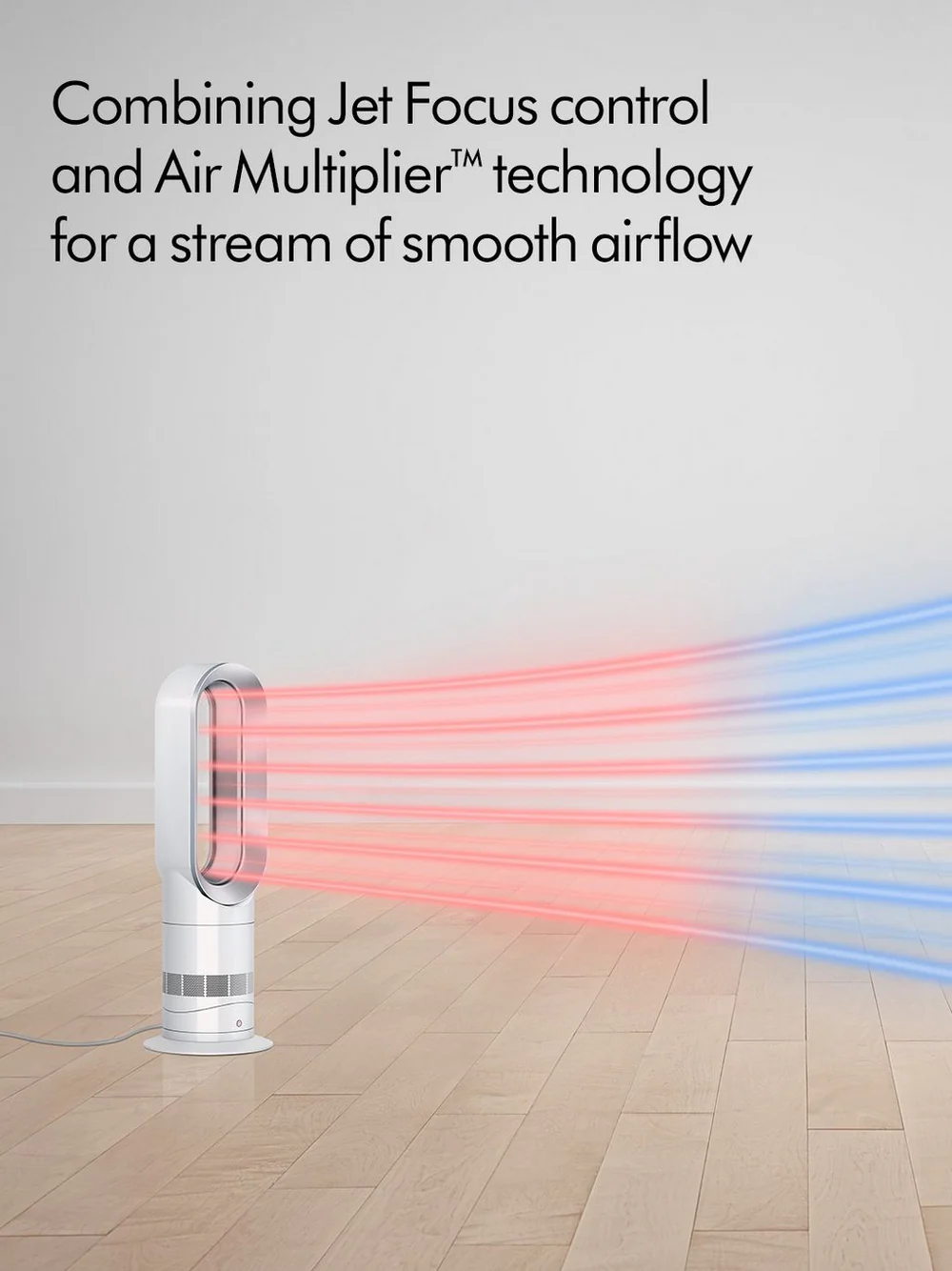Dyson AM09 Hot + Cool™ Jet Focus Fan Heater White Nickel - Image 9