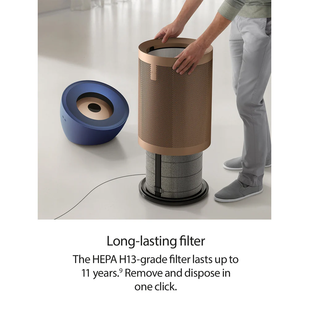Dyson Big + Quiet Formaldehyde BP04 Purifying Fan Air Purifier - Prussian Blue/Gold - Image 5