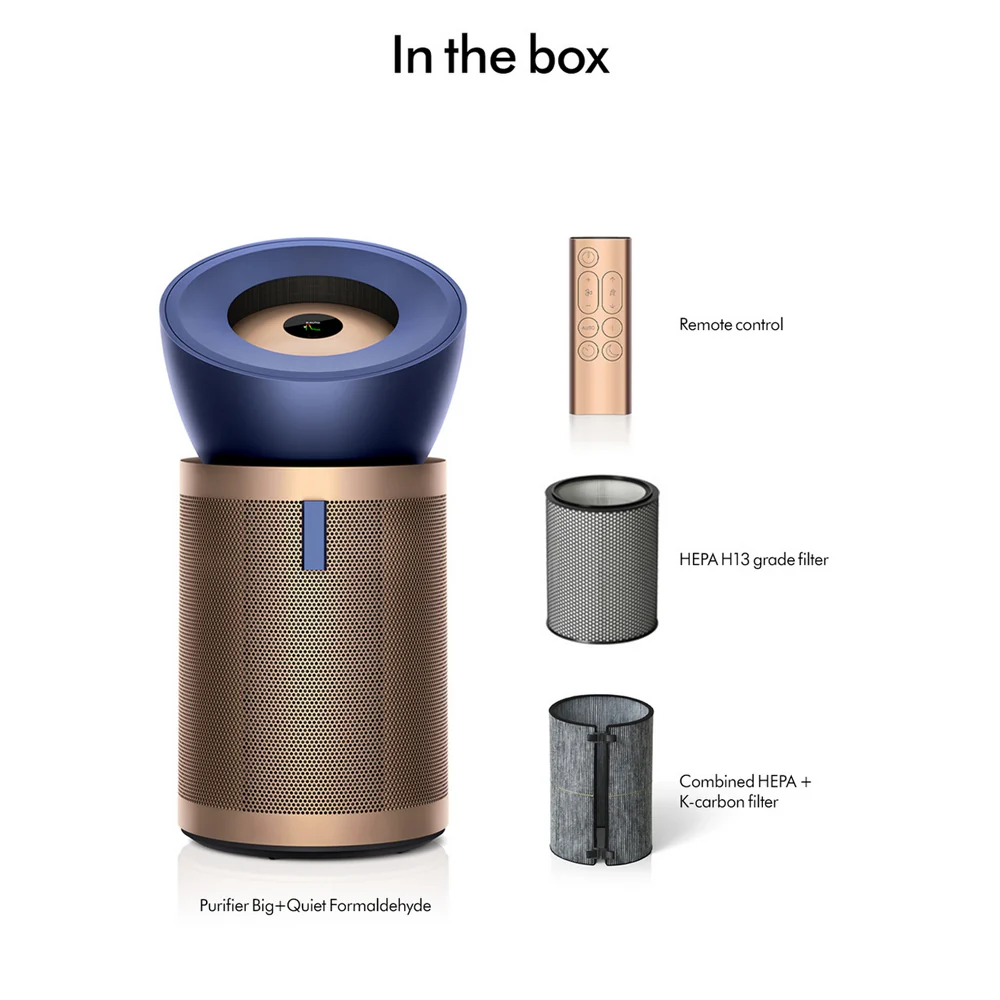 Dyson Big + Quiet Formaldehyde BP04 Purifying Fan Air Purifier - Prussian Blue/Gold - Image 9