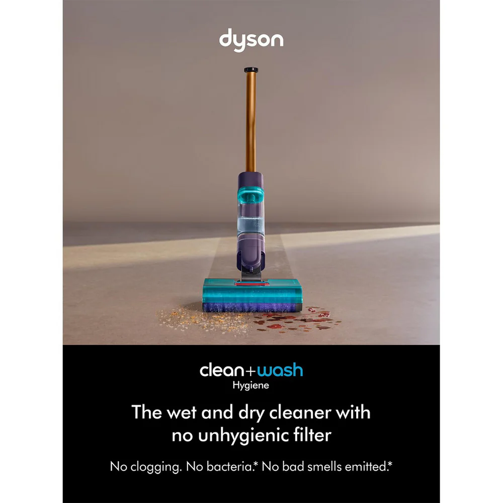 Dyson Clean+Wash Cordless Hygiene Hard Floor Cleaner 45 Minutes Run Time Gold Blue CLEANWASHHYG - Image 2