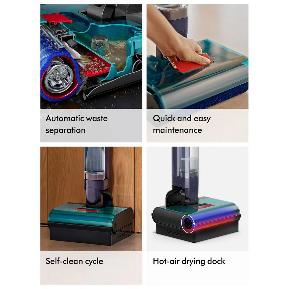 Dyson Clean+Wash Cordless Hygiene Hard Floor Cleaner 45 Minutes Run Time Gold Blue CLEANWASHHYG - Image 8