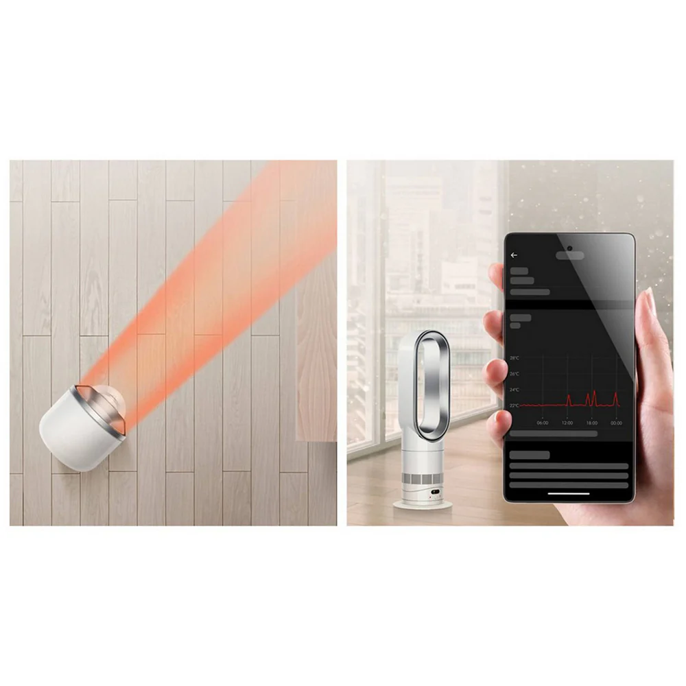 Dyson HF1 Hot+Cool Remote Link Pre-heat heater and Cooling Fan White Nickel - Image 8