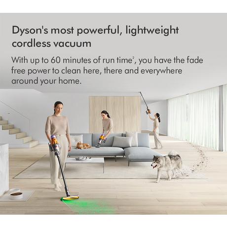 Dyson V12 Detect Slim Absolute Cordless Stick Vacuum Cleaner Up To 60 Minutes Run Time - Yellow - Image 9