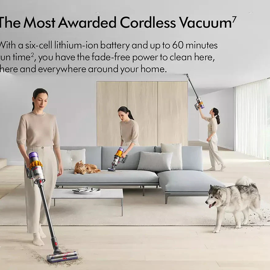 Dyson V15 Detect Absolute Cordless Stick Vacuum Cleaner up to 60 Minutes Run Time Yellow 2024 - Image 5