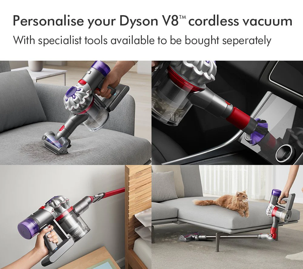 Dyson V8 Advanced Cordless Stick Vacuum Cleaner Up To 40 Minutes Run Time Silver - Image 12