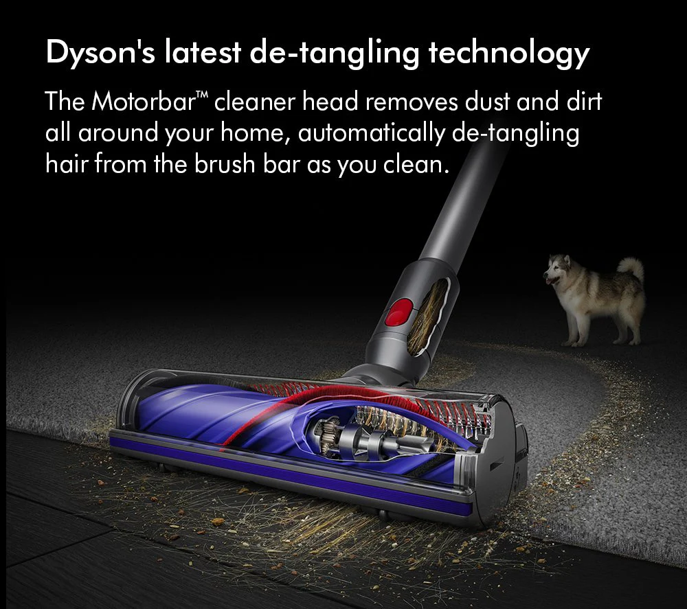 Dyson V8 Advanced Cordless Stick Vacuum Cleaner Up To 40 Minutes Run Time Silver - Image 3