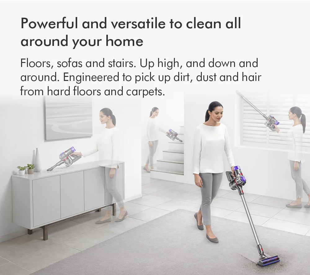 Dyson V8 Advanced Cordless Stick Vacuum Cleaner Up To 40 Minutes Run Time Silver - Image 6