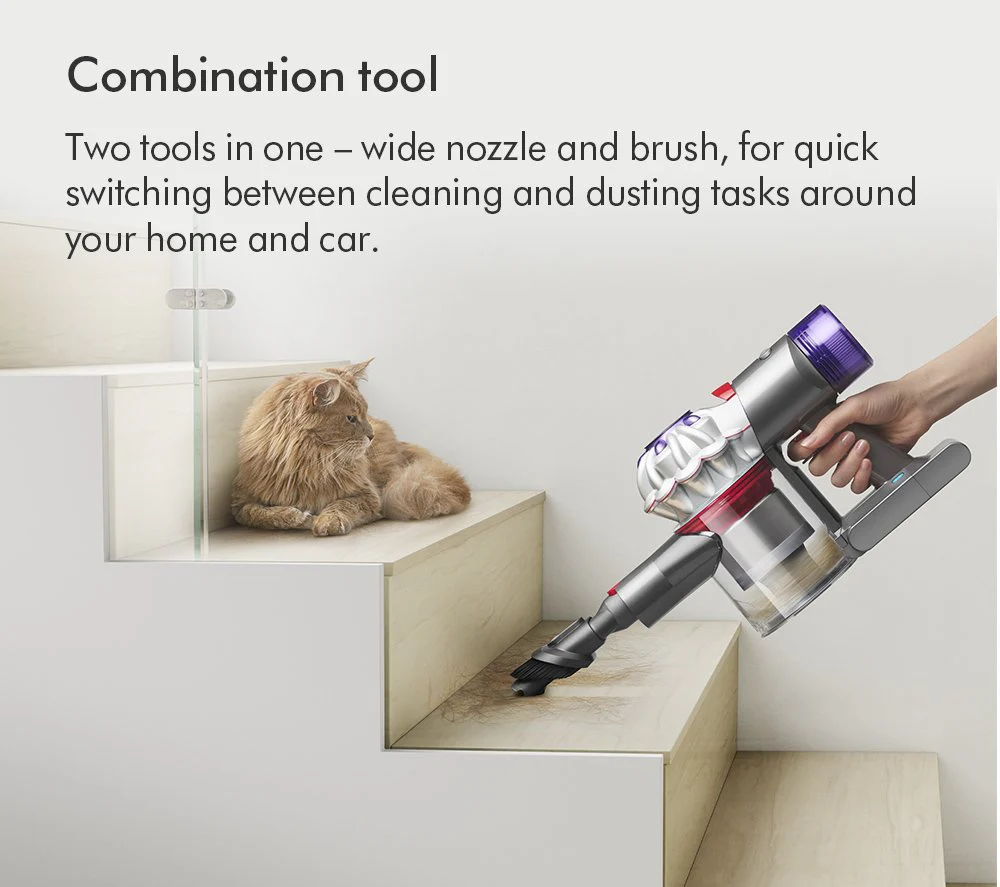 Dyson V8 Advanced Cordless Stick Vacuum Cleaner Up To 40 Minutes Run Time Silver - Image 8