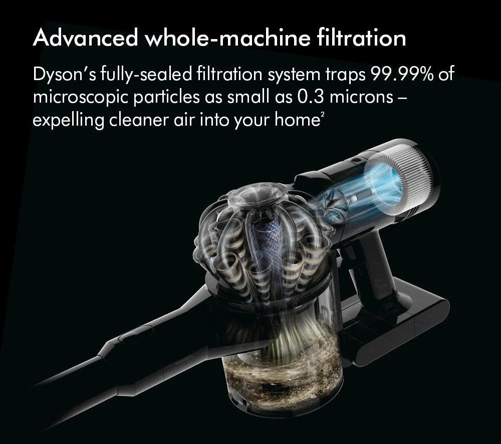 Dyson V8 Advanced Cordless Stick Vacuum Cleaner Up To 40 Minutes Run Time Silver - Image 9