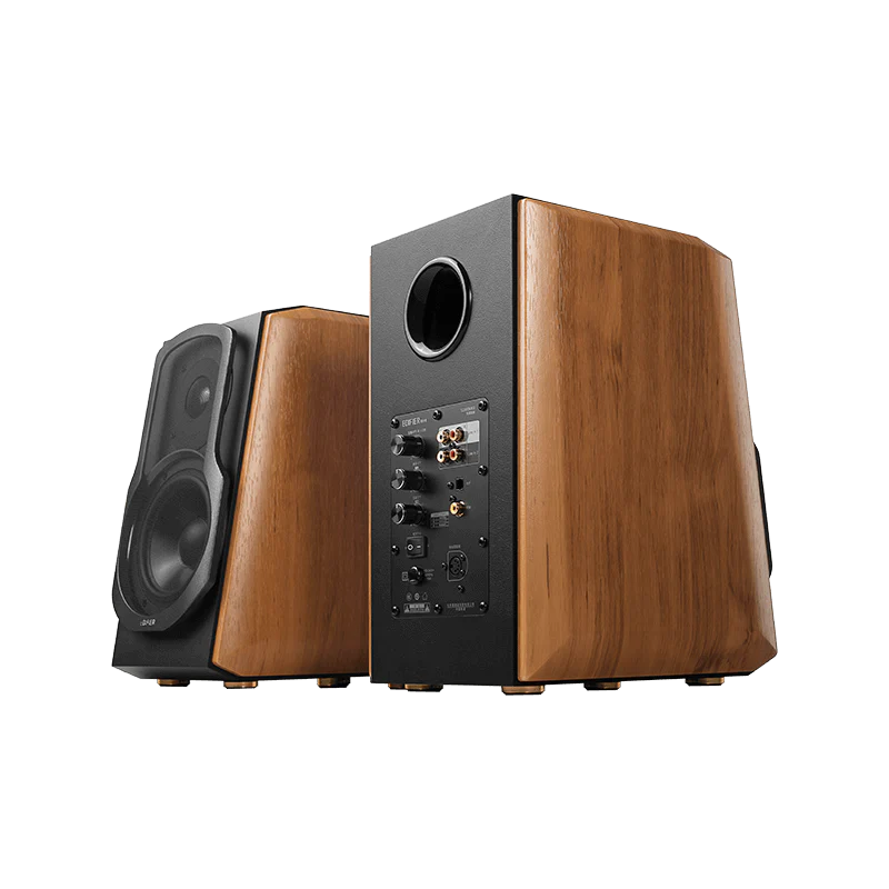 Edifier S1000MKII Active Bluetooth aptX Bookshelf Speakers Brown - Image 4