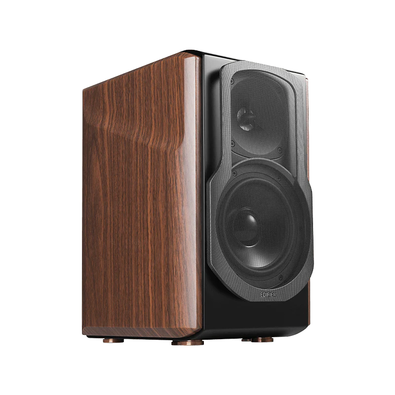 Edifier S2000MKIII Classic Hi-Res Bluetooth 5.0 Active Bookshelf Speakers Brown - Image 3