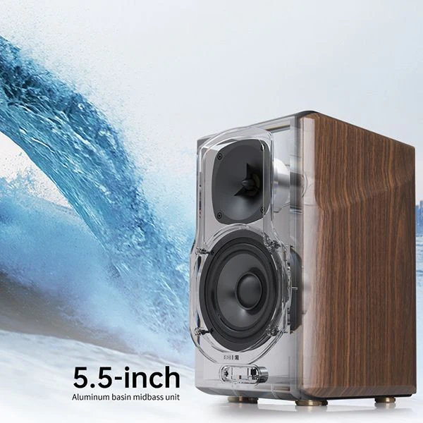 Edifier S2000MKIII Classic Hi-Res Bluetooth 5.0 Active Bookshelf Speakers Brown - Image 9