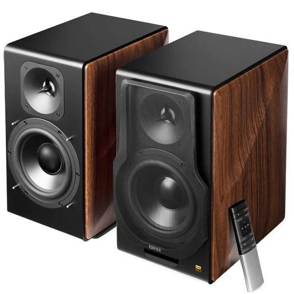Edifier S3000MKII Premium Hi-Res Active Bluetooth Bookshelf Speakers Brown - Image 2