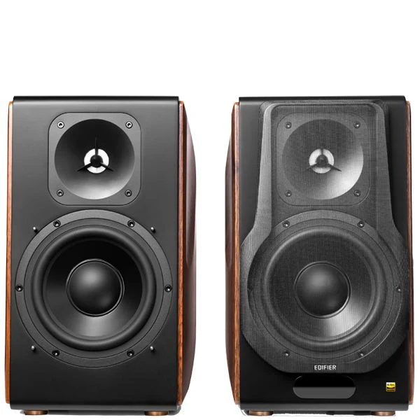 Edifier S3000MKII Premium Hi-Res Active Bluetooth Bookshelf Speakers Brown - Image 3