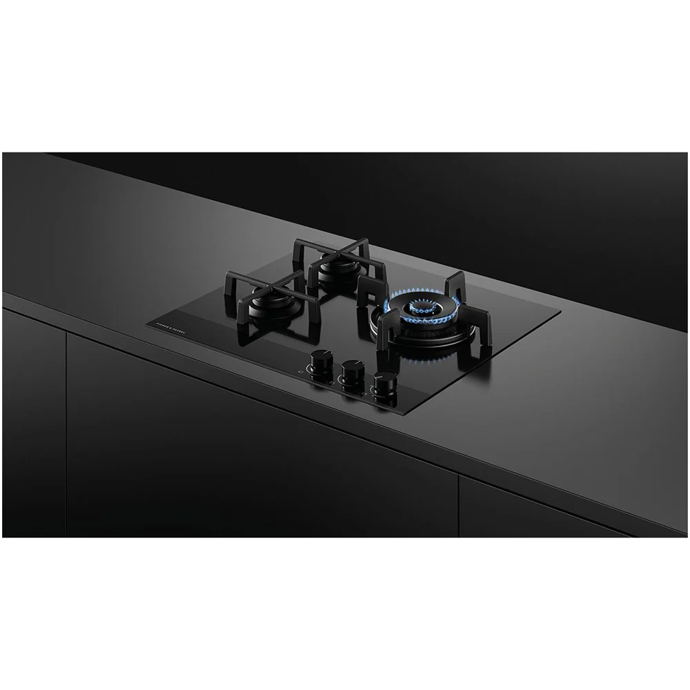 Fisher and Paykel CG603DLPGB4 Series 9 60cm 3 Burner Gas Hob Black Glass - Image 3