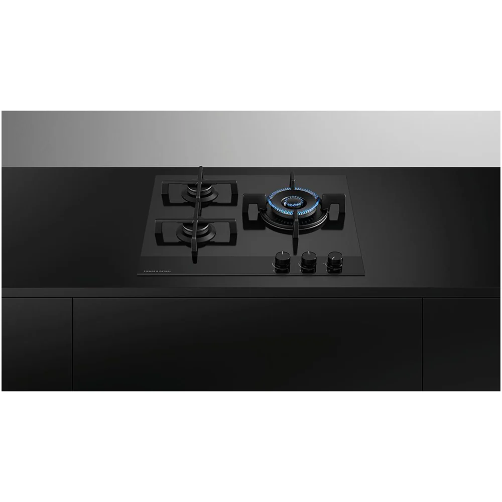 Fisher and Paykel CG603DNGGB4 Series 9 60cm 3 Burner Gas Hob Black Glass - Image 2