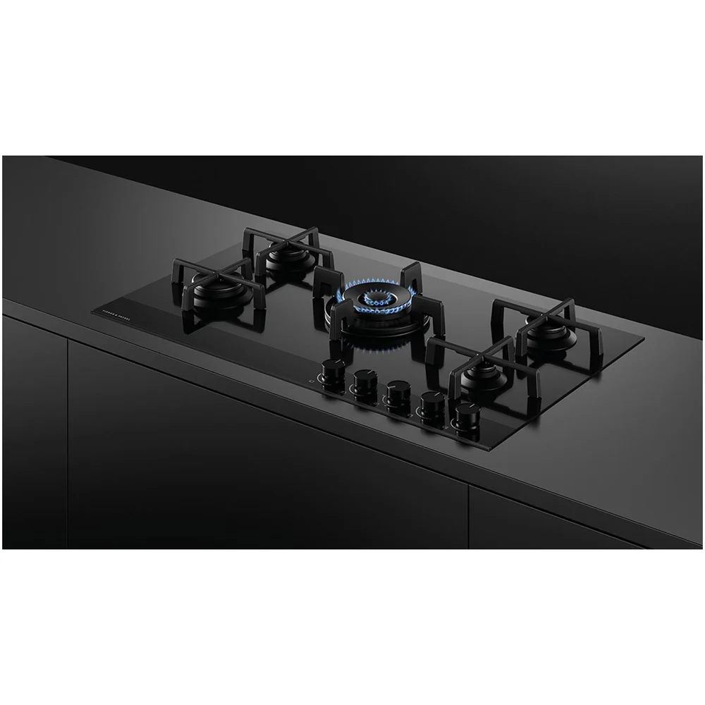 Fisher and Paykel CG905DLPGB4 Series 9 90cm 5 Burner Gas Hob Black Glass - Image 3