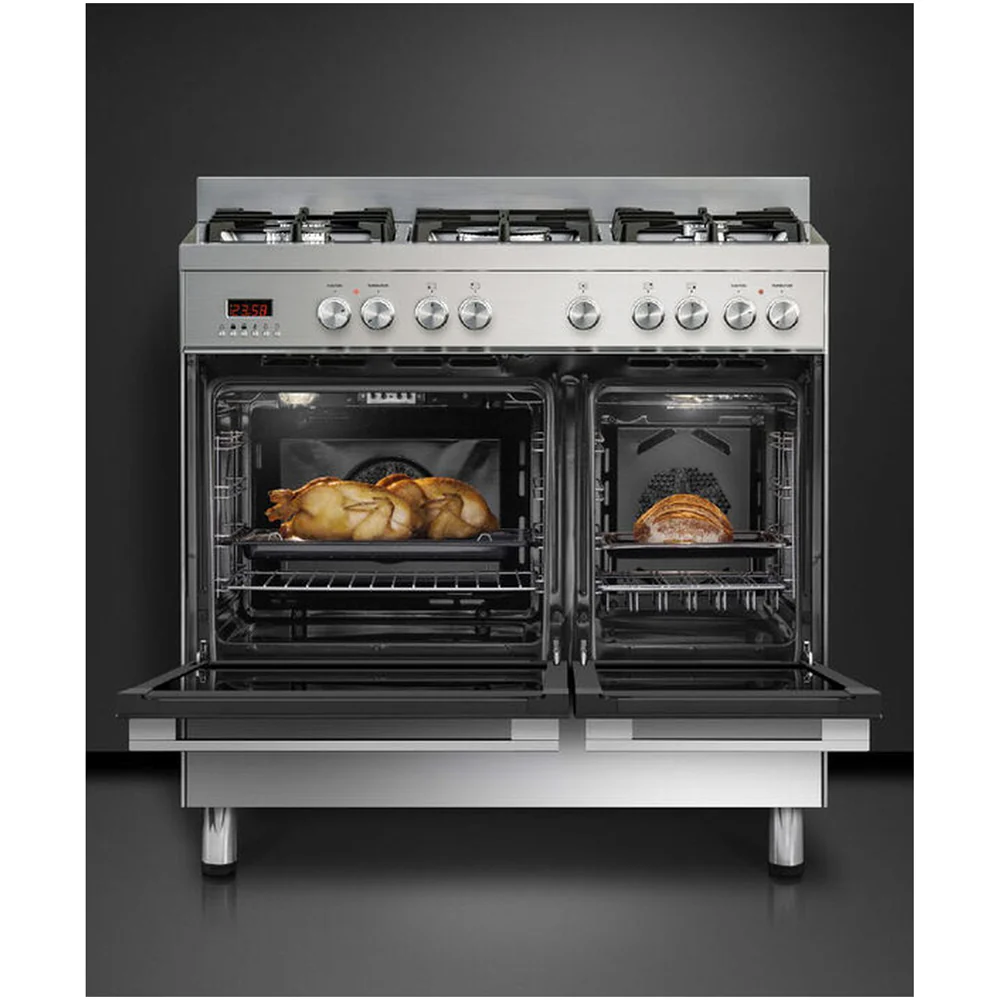 Fisher and Paykel OR90L7DBGFX1 Series 7 Contemporary Dual Fuel Range Cooker With Gas Hob Stainless Steel - Image 5