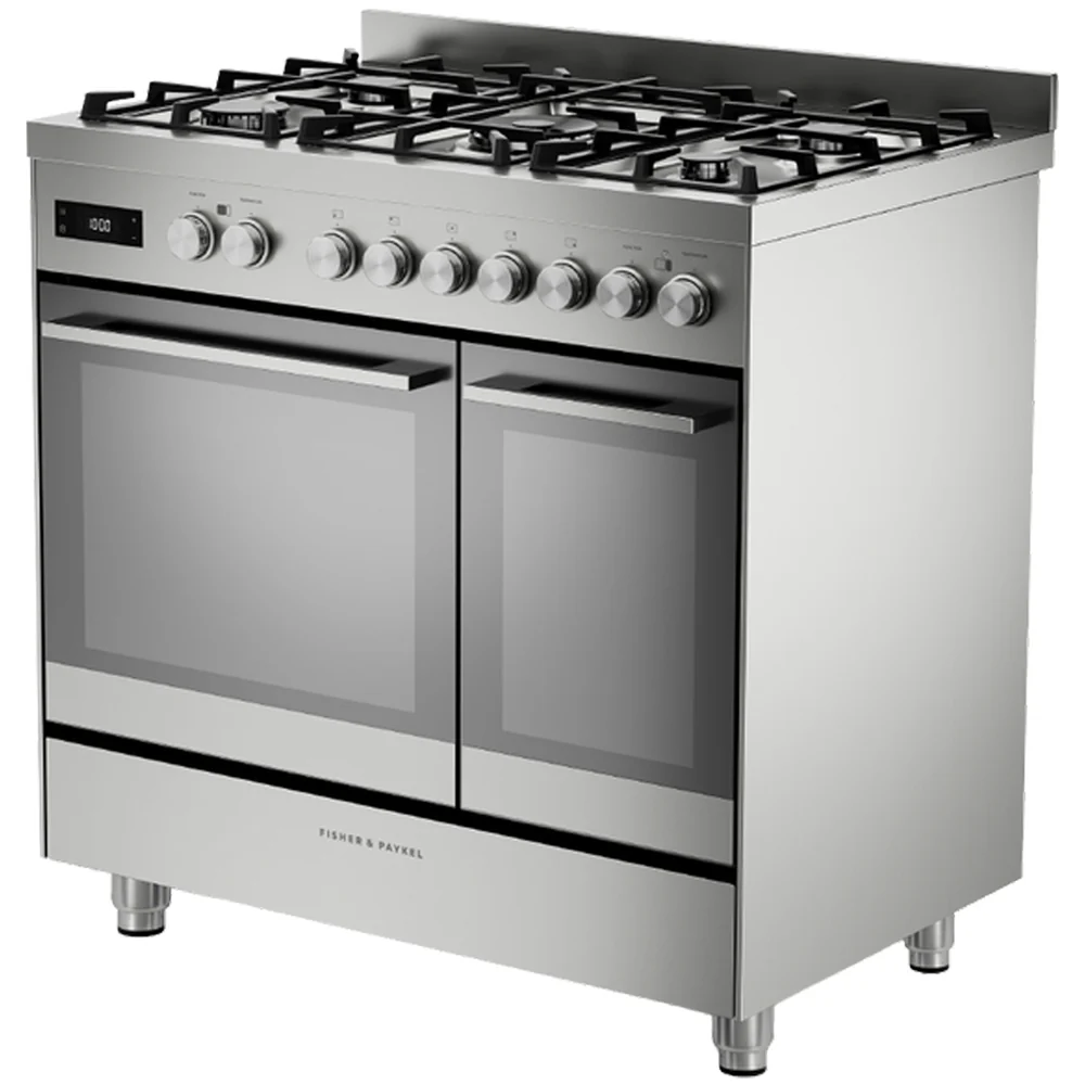 Fisher and Paykel OR90L7DBGFX2 Series 7 Contemporary Dual Fuel 5 Burner Range Cooker Stainless Steel - Image 4
