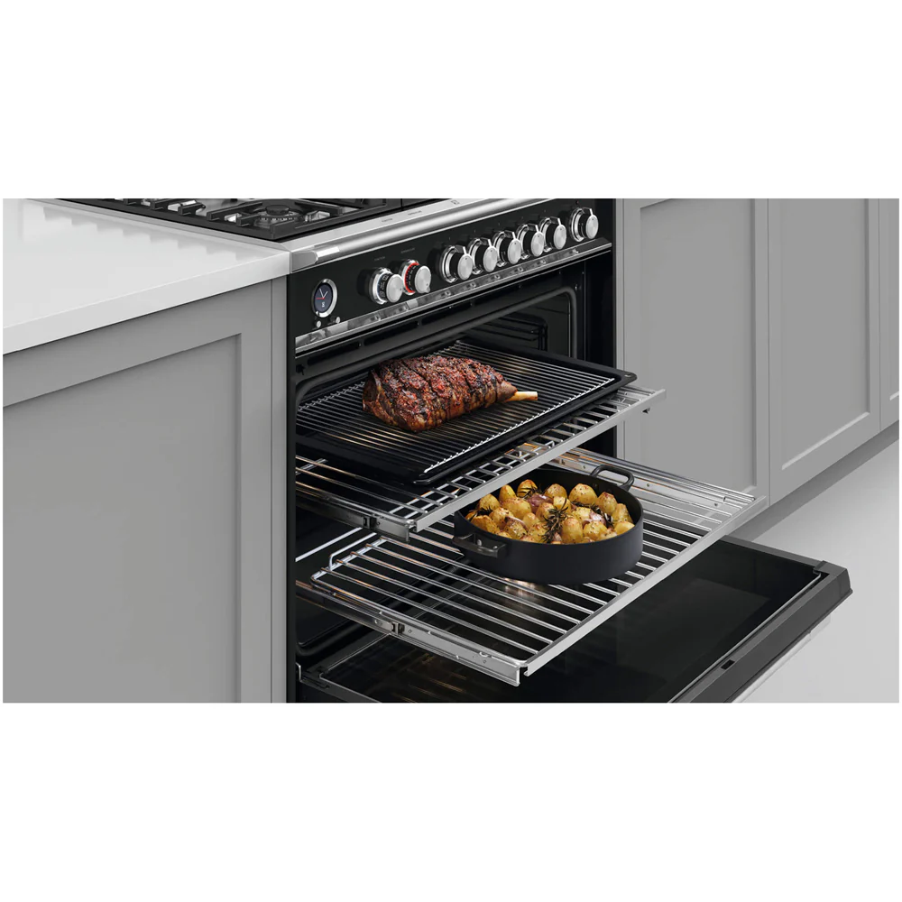 Fisher and Paykel OR90SCG6B1 Series 9 Classic Single Oven Dual Fuel Range Cooker With Pyrolytic Cleaning Black - Image 7