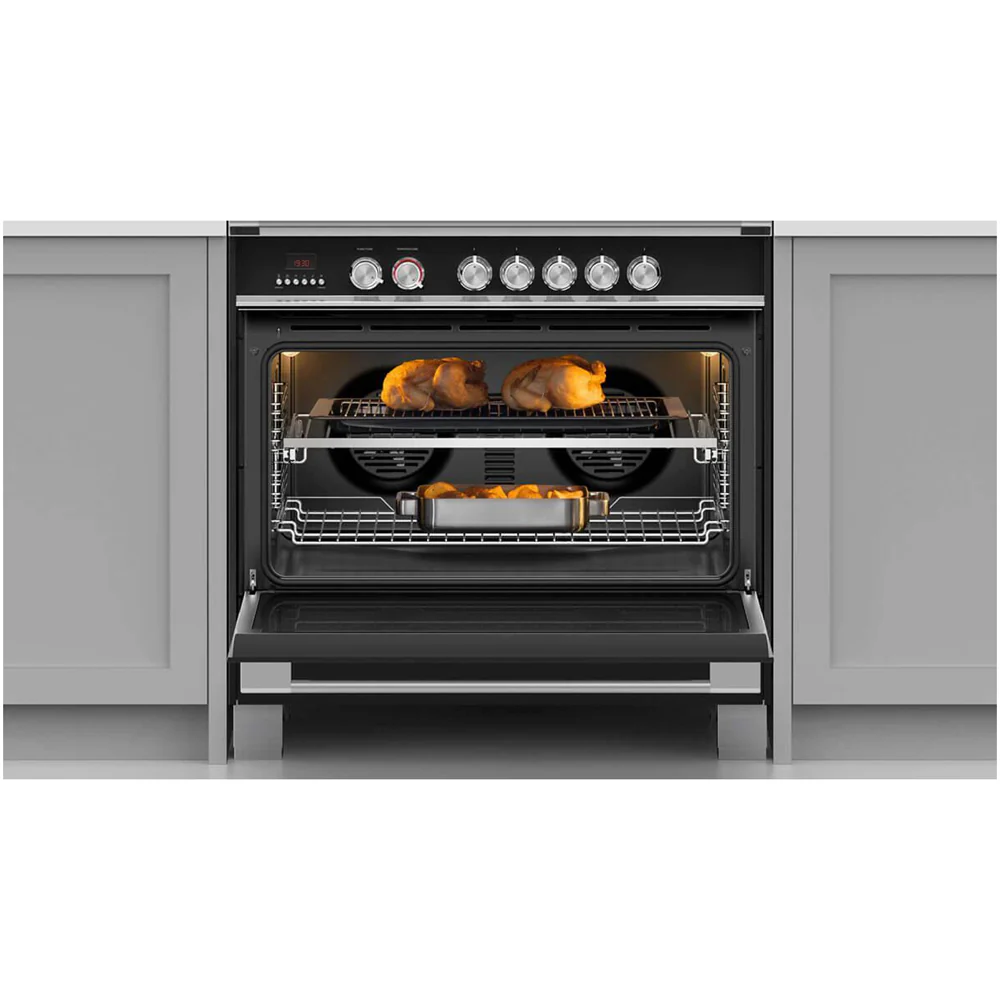 Fisher and Paykel OR90SCI6B1 Series 9 Classic Single Oven Induction Range Cooker With Pyrolytic Cleaning Black - Image 7