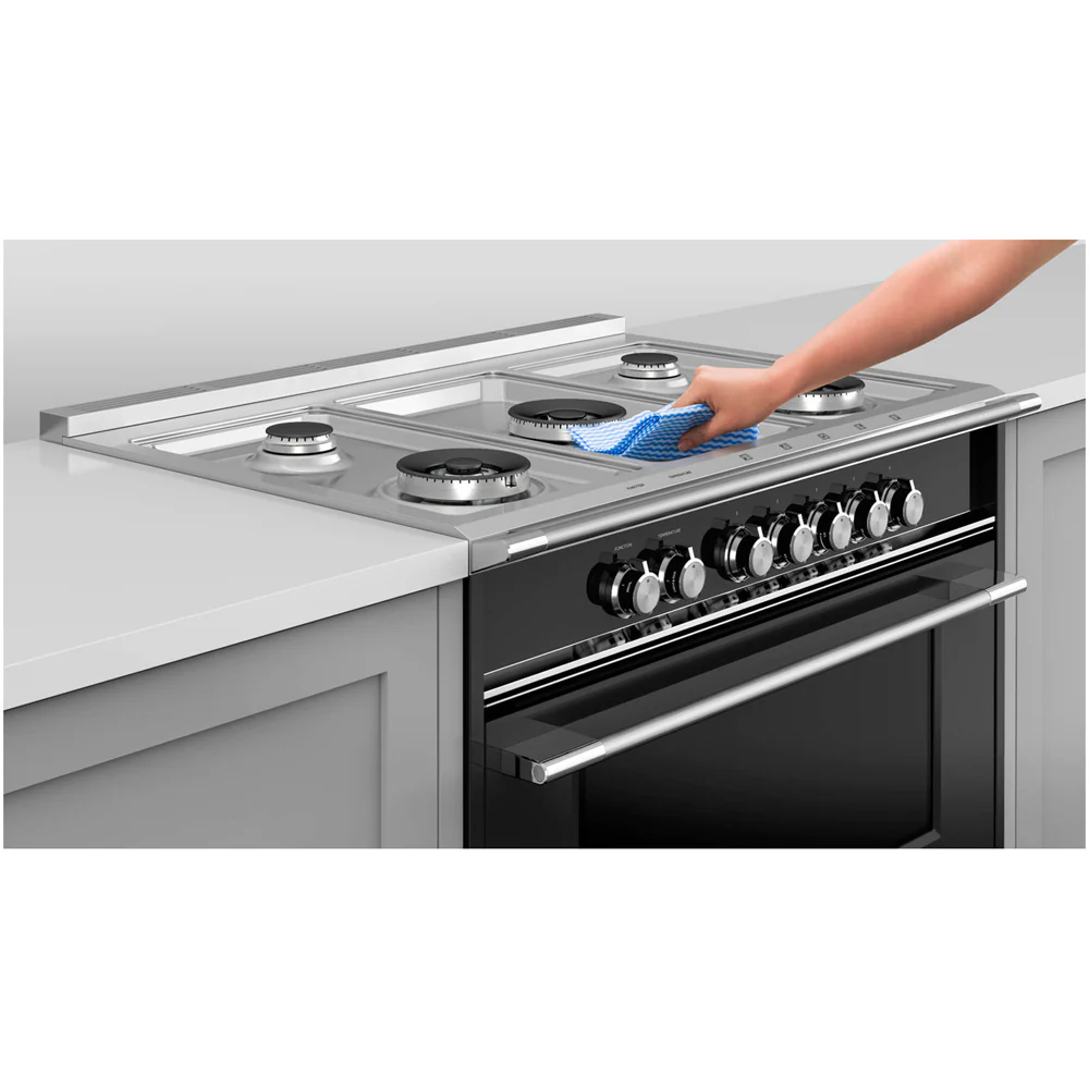 Fisher and Paykel OR90SDG4X1 Series 7 Contemporary Dual Fuel Range Cooker With Gas Hob Stainless Steel - Image 10