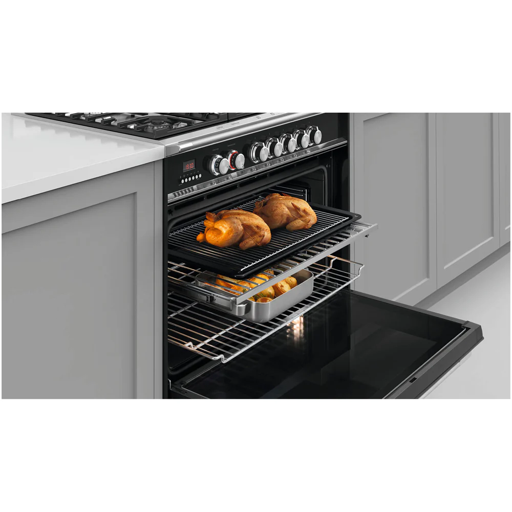 Fisher and Paykel OR90SDG4X1 Series 7 Contemporary Dual Fuel Range Cooker With Gas Hob Stainless Steel - Image 8