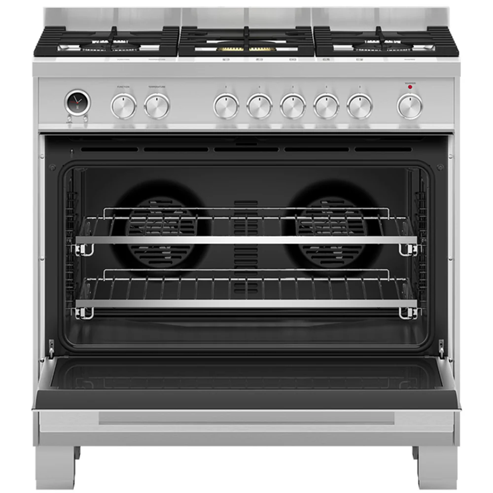 Fisher and Paykel OR90SDG6X1 Series 9 Dual Fuel Range Cooker with Gas Hob and Pyrolytic Cleaning Stainless Steel - Image 2