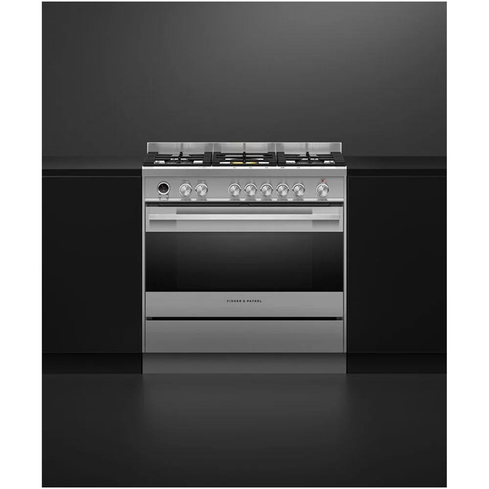 Fisher and Paykel OR90SDG6X1 Series 9 Dual Fuel Range Cooker with Gas Hob and Pyrolytic Cleaning Stainless Steel - Image 4